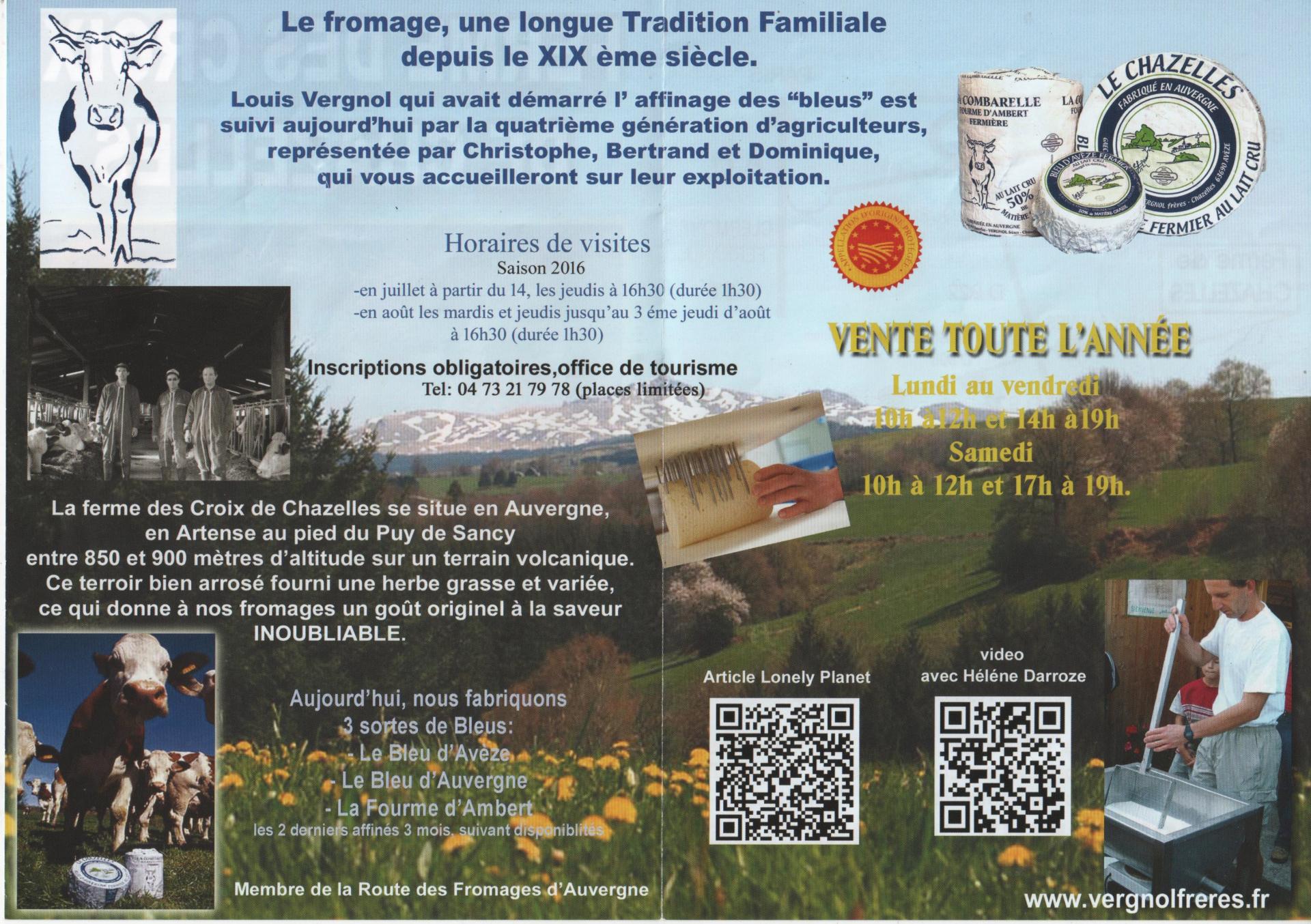 Fromage d'Auvergne , à Avèze à 5 minutes de La Pomerette